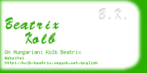 beatrix kolb business card